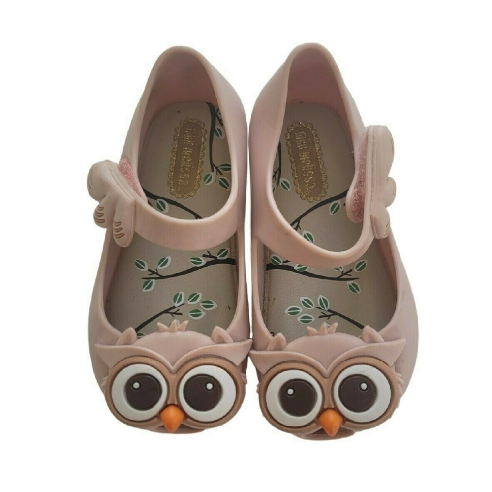 Mini Melissa Pink Owl Shoes